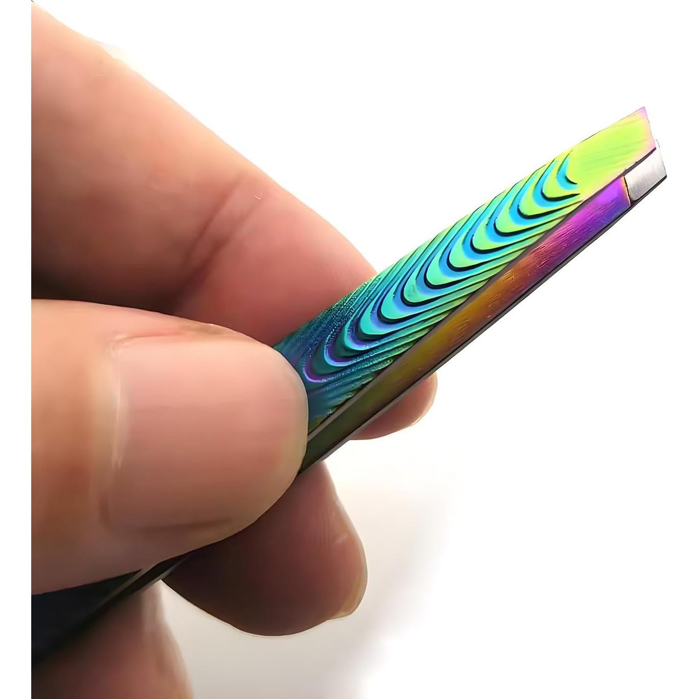 Pinzas de Cuidado Facial BAILALIBO de Acero Inoxidable Iridescente