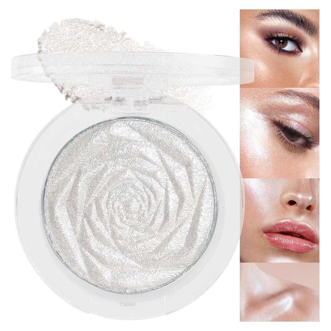 Iluminador de Maquillaje evpct 01 Perla Blanca 18g Brillo Diamante