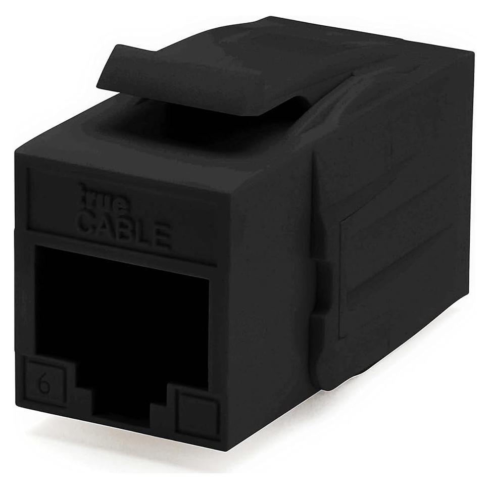 Acopladores RJ45 Keystone trueCABLE Cat6 Negro 2 Piezas
