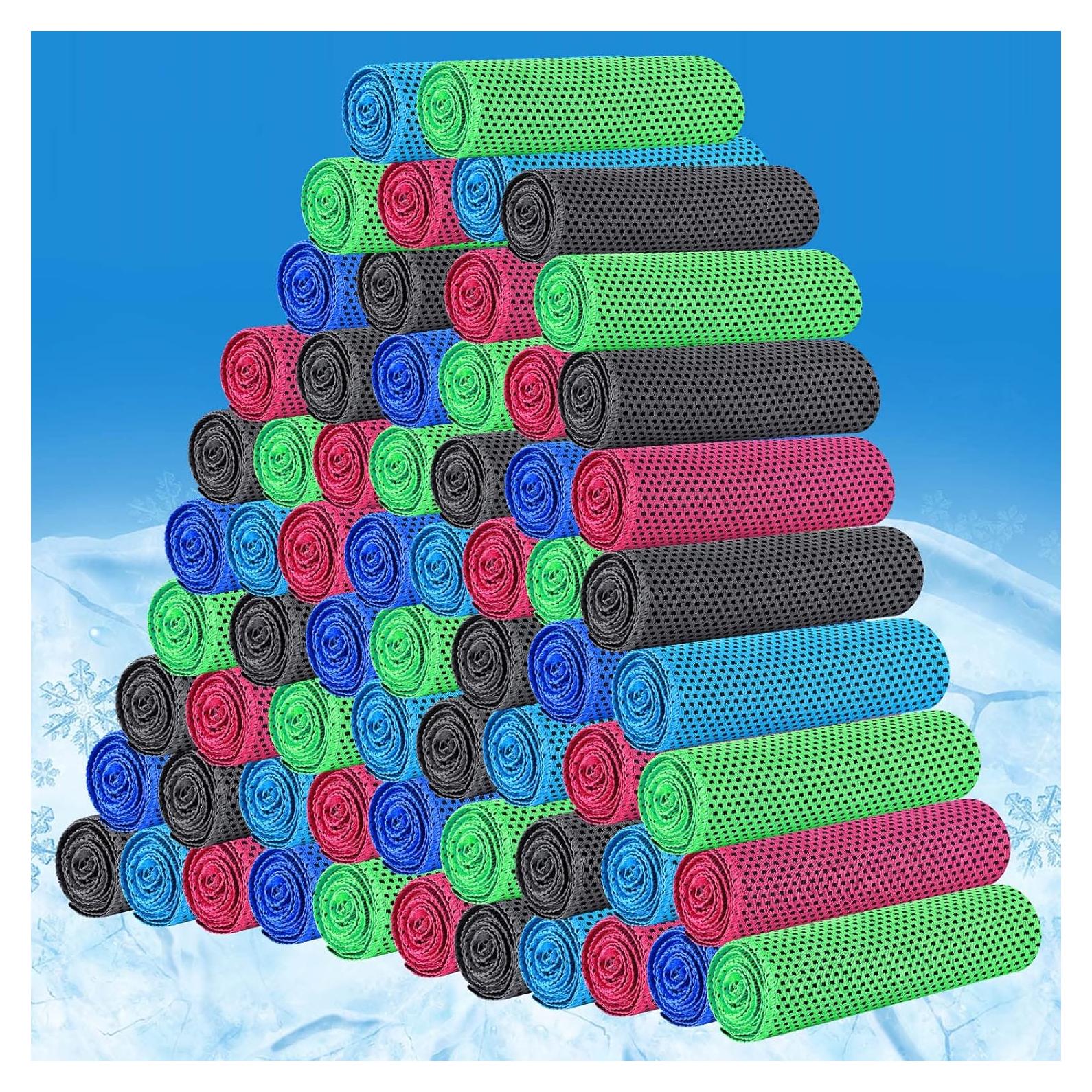 Toallas Enfriadoras Shellwei 100 Pcs Microfibra 80x30 cm