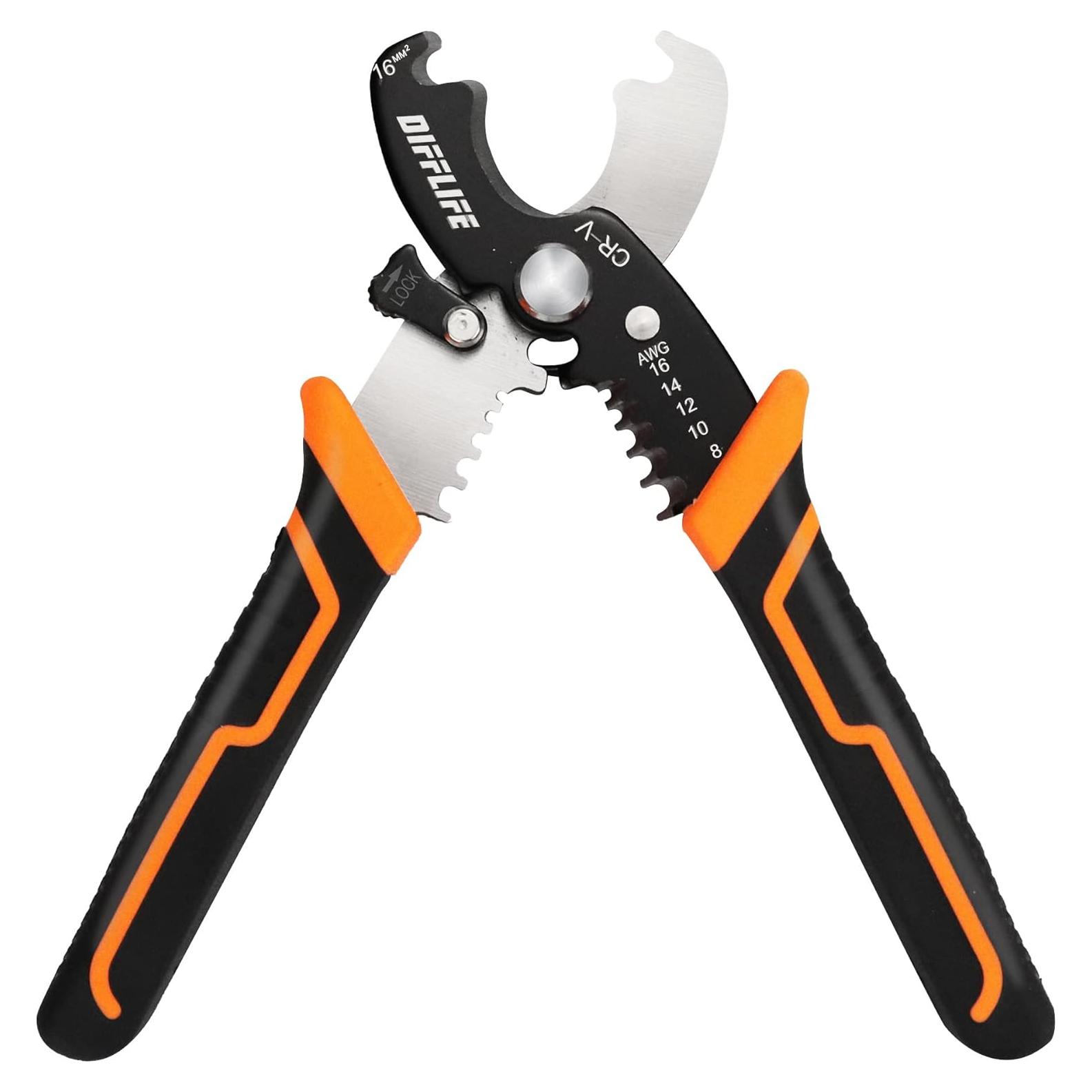 Herramienta Multifuncional DIFFLIFE 18 cm Pelacables y Cortadores