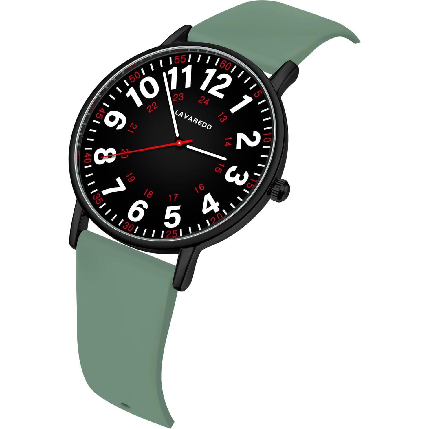 Reloj de Enfermera Bomieux L6664B Verde y Negro 38mm