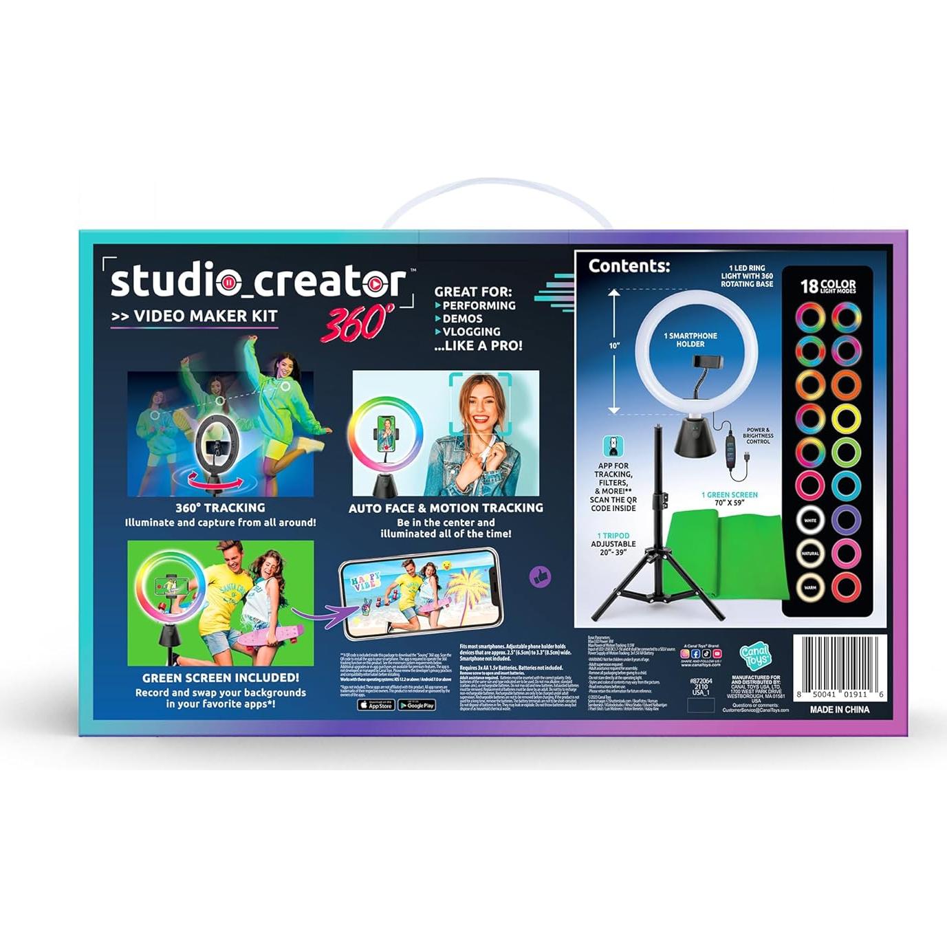 Kit de Fabricación de Videos 360 Canal Toys, Pantalla Verde