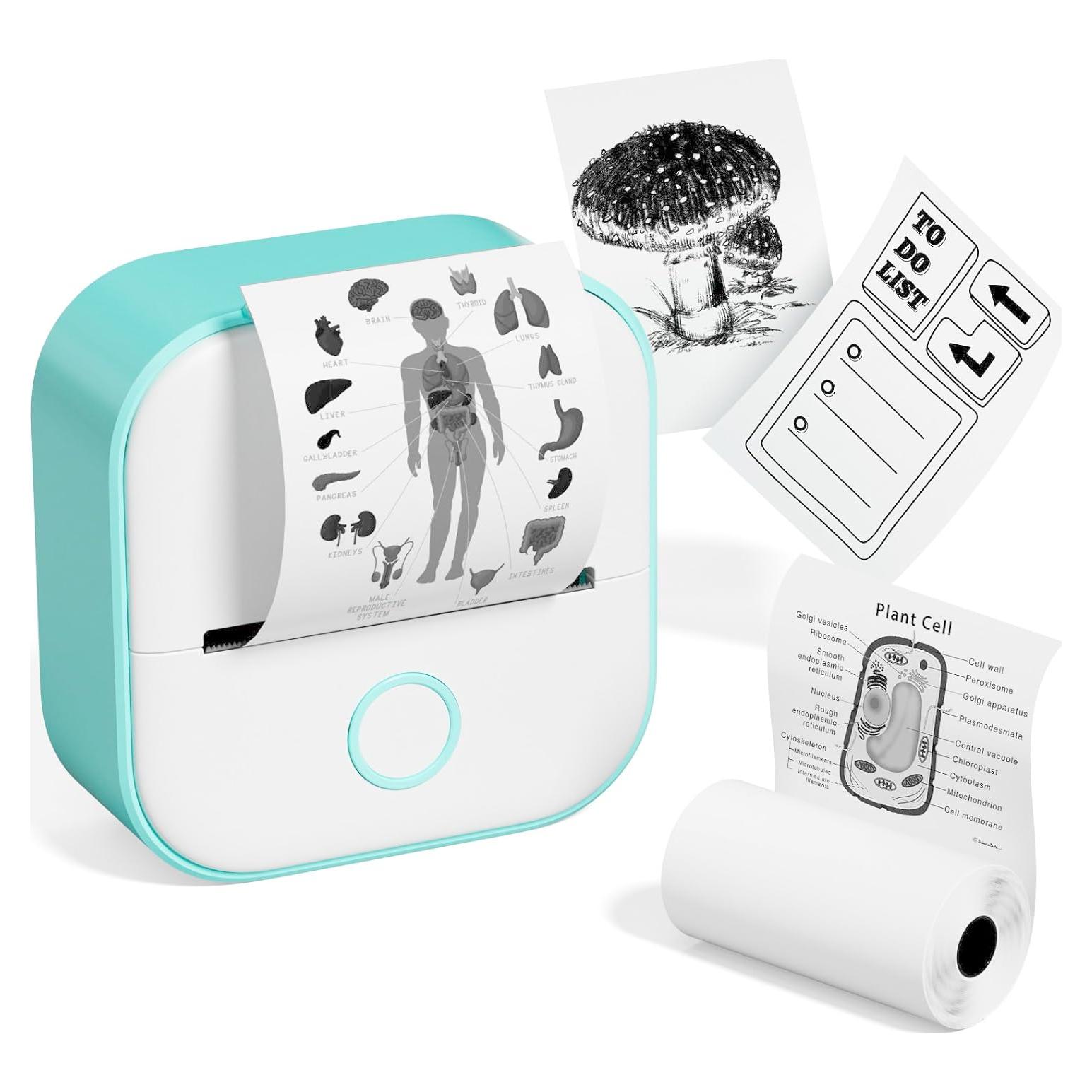 Impresora Mini Memoqueen T02, Termica para Stickers Verde