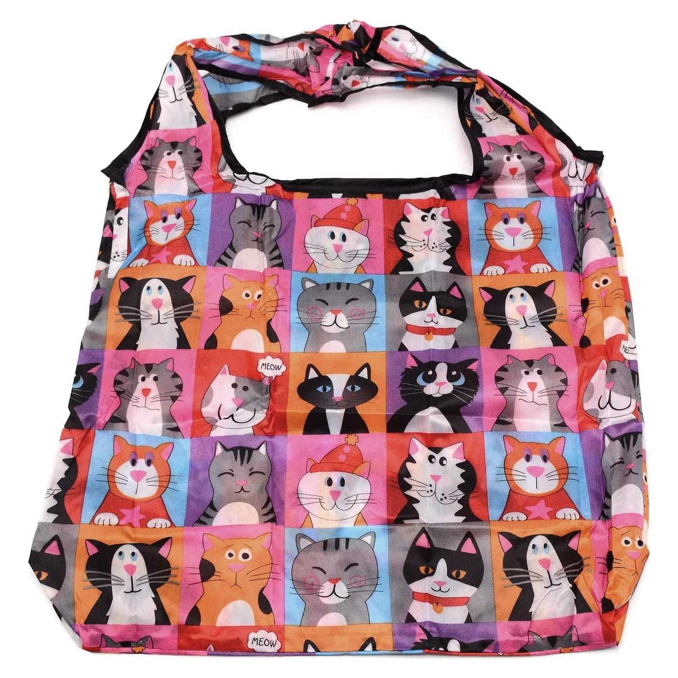 Bolsas de Compras Plegables BEEFLYING 3 Unidades Gato