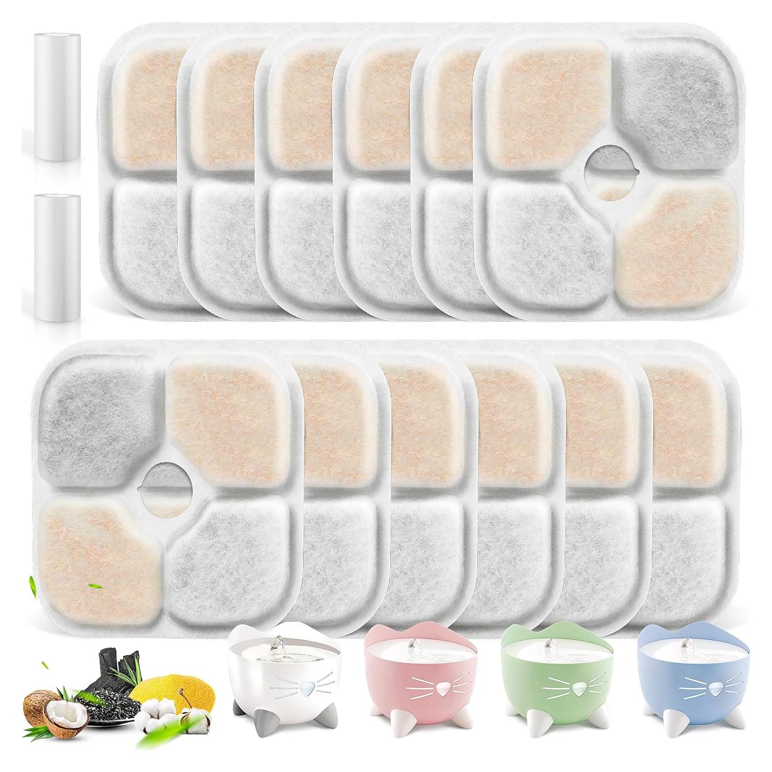Paquete de 12 Filtros Catit PIXI para Fuente de Agua para Gatos