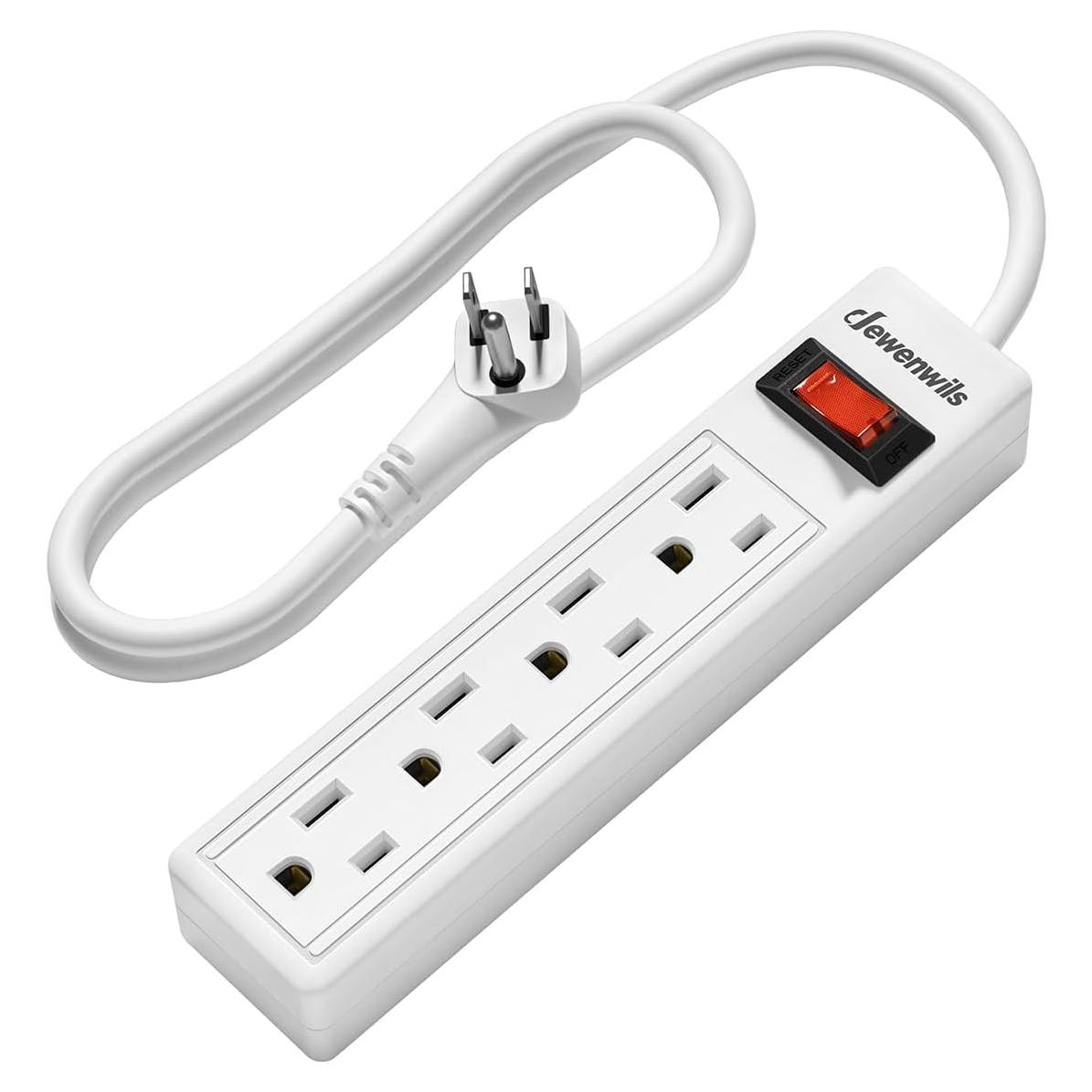 Regleta DEWENWILS 4 Salidas 2FT Montable en Pared 15A 125V