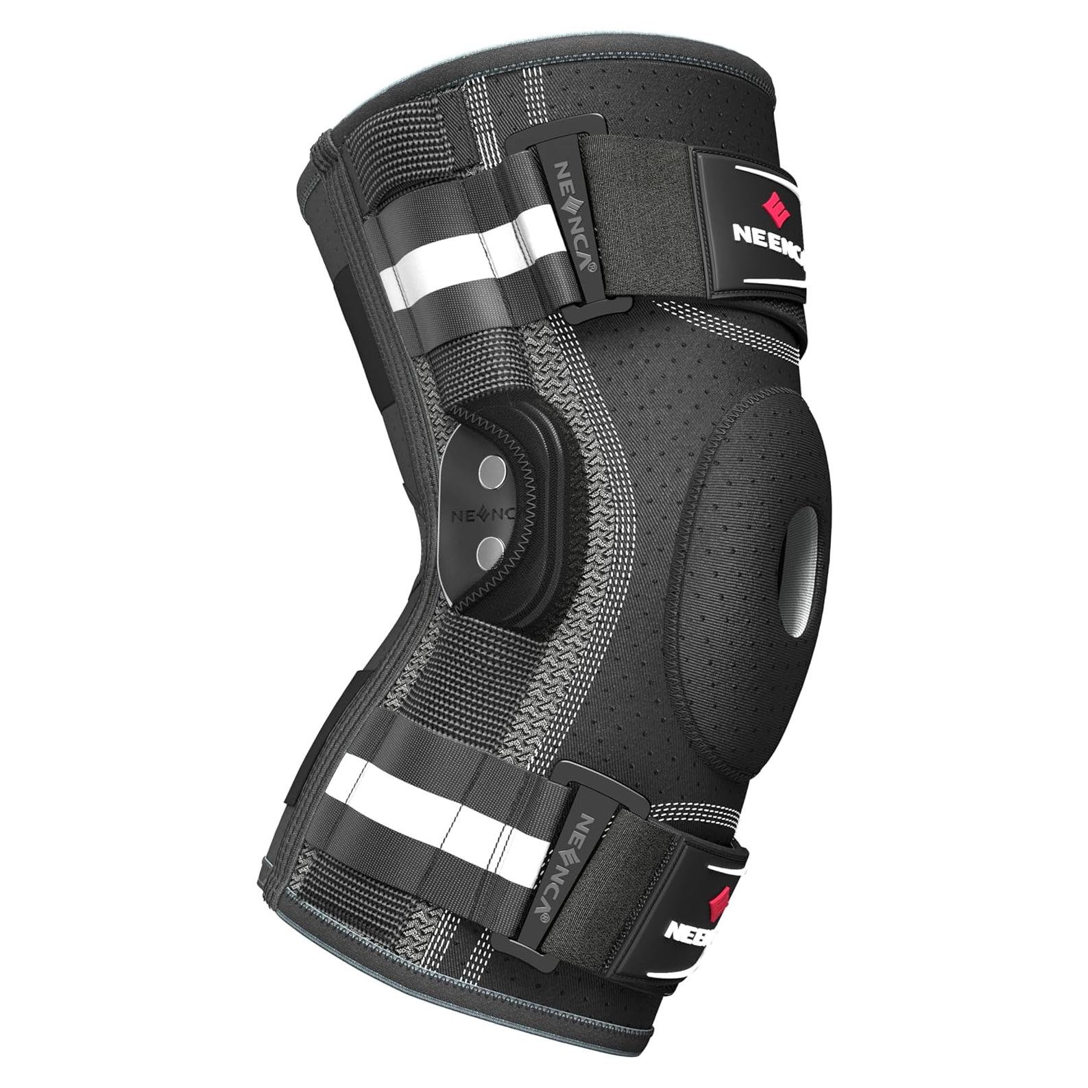 Faja de Rodilla NEENCA con Bisagras y Estabilizadores Negros