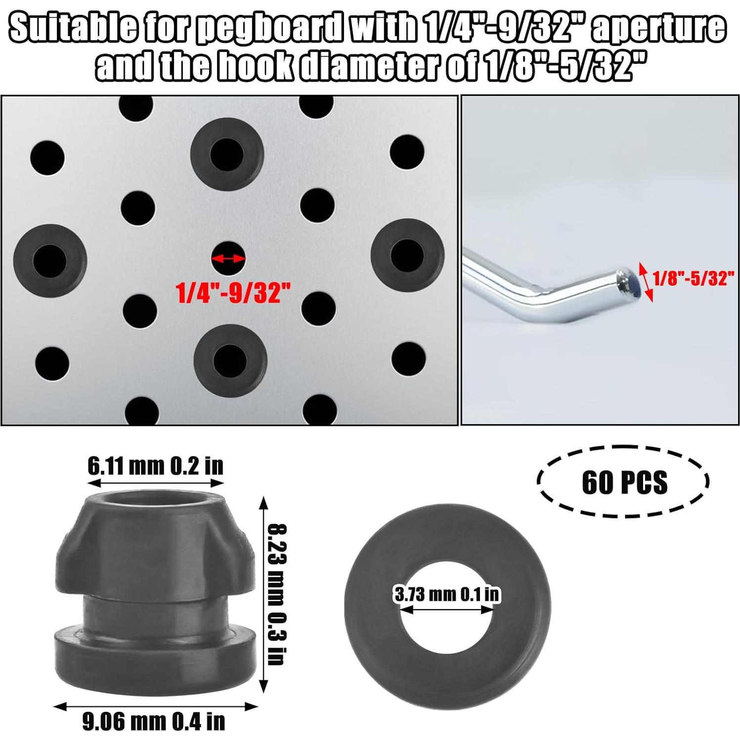 Bloques de Gancho AccEncyc 60 Pcs para Tablero de Perforación