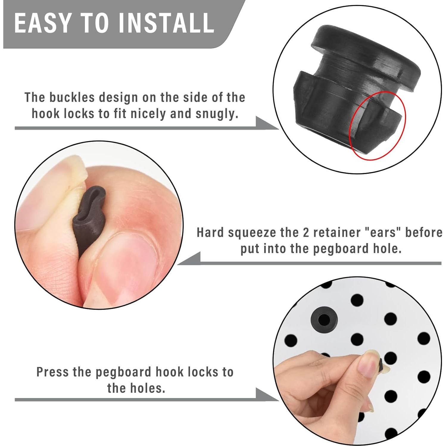 Bloques de Gancho AccEncyc 60 Pcs para Tablero de Perforación