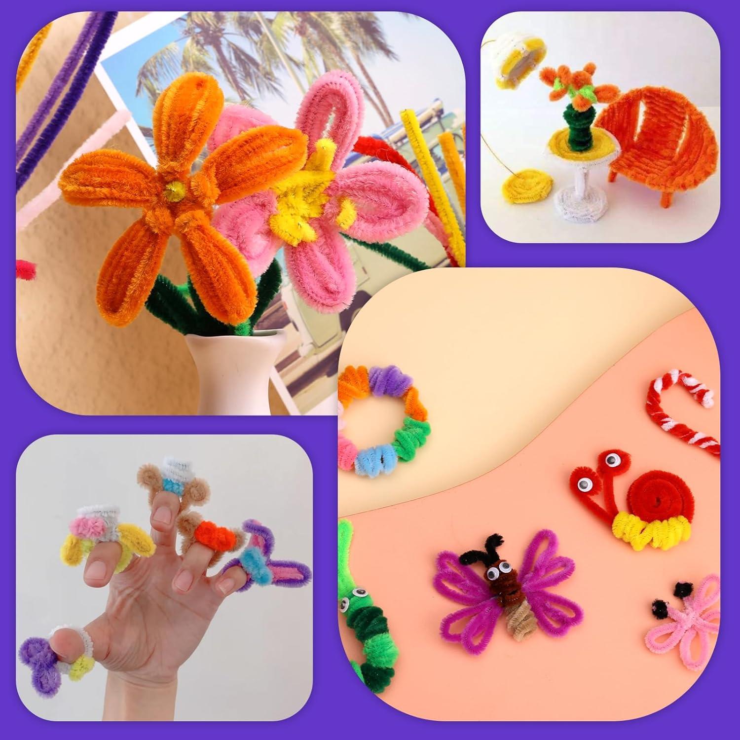 100 Limpiapipas Chenille Púrpura Profundo Giwrmu para Manualidades