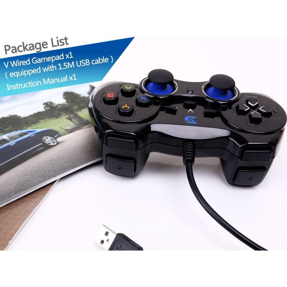 Controlador de Juegos USB ZD-V+ para PC y PS3 - Negro