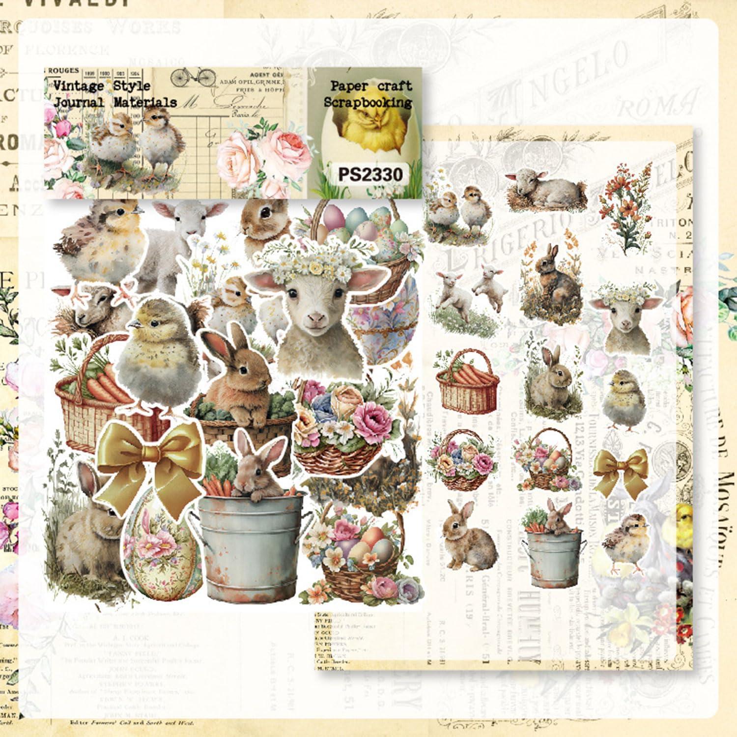 Conjunto de Papel de Patrón de Pascua Sorkwo 24 Hojas 15.24 cm