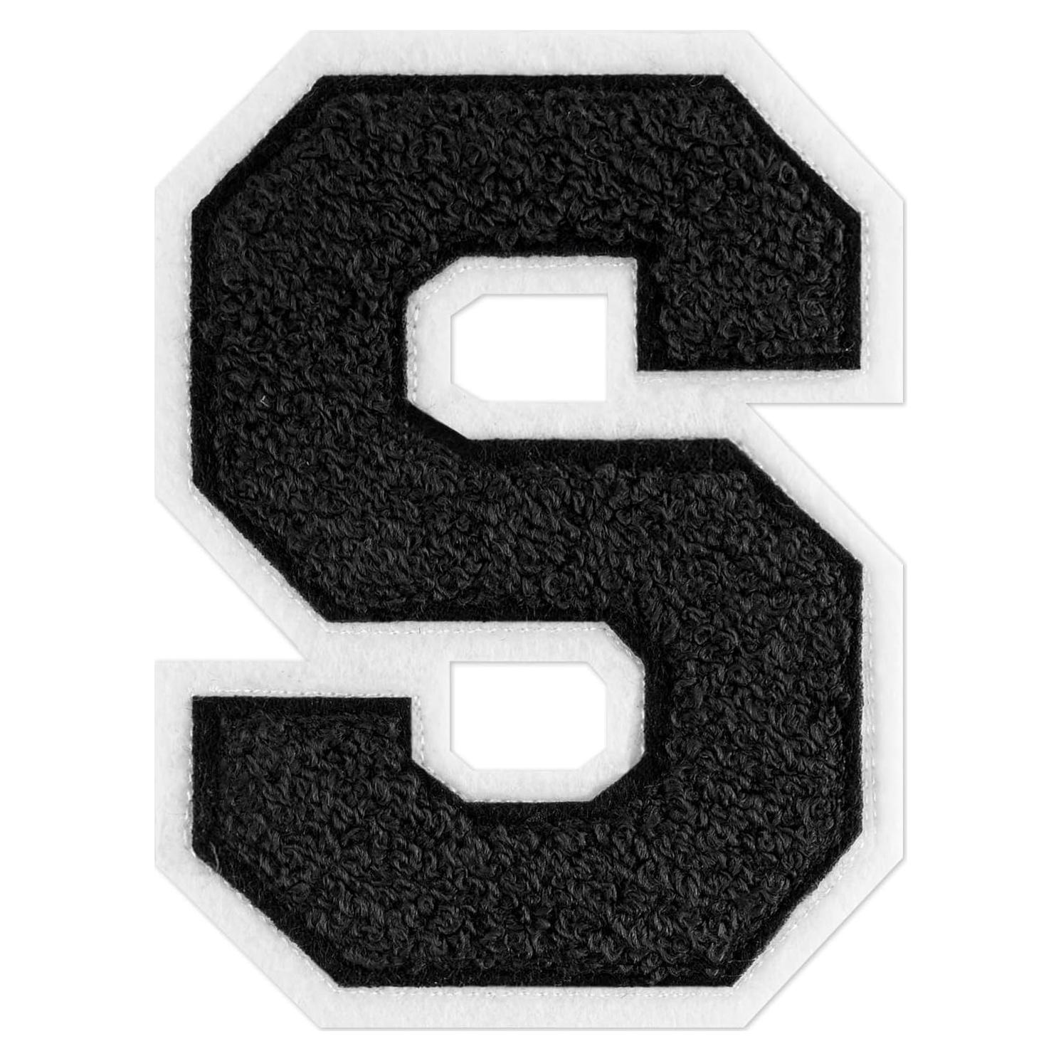 Parche de Letras Varsity Chenille Negro 11.4 cm VGROSIA