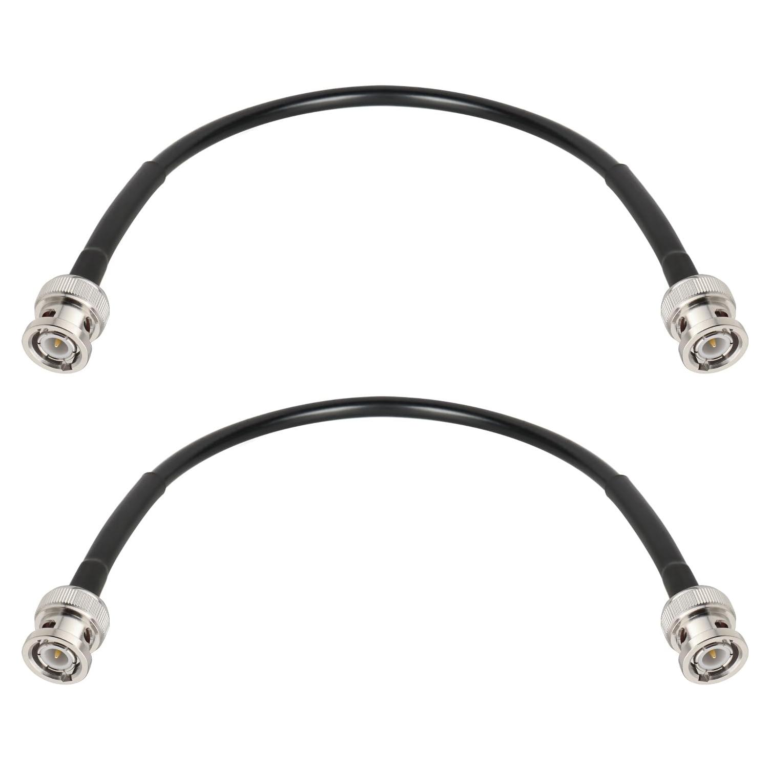 Cable Coaxial BNC RG58 50 Ohm 30.48 cm 2PCS XRDS -RF