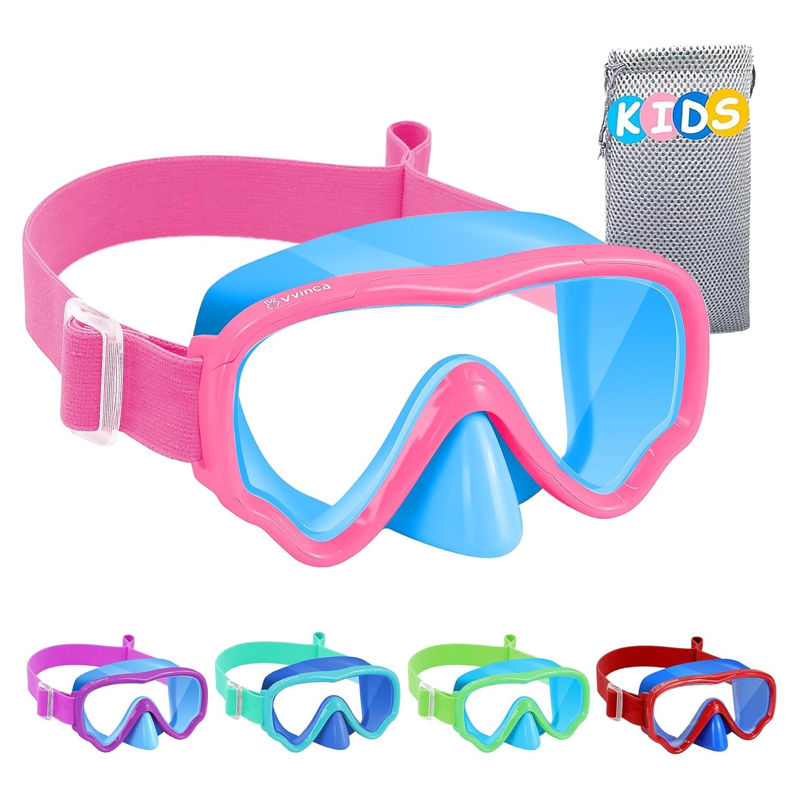 Gafas de natación Vvinca Kids con cubierta nasal y lentes anti-UV