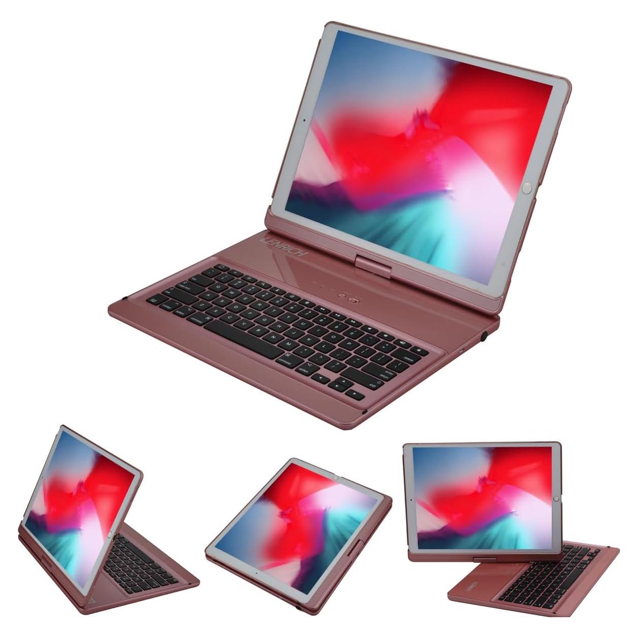 Funda Teclado LENRICH iPad Pro 12.9 2017/2015 Oro Rosa