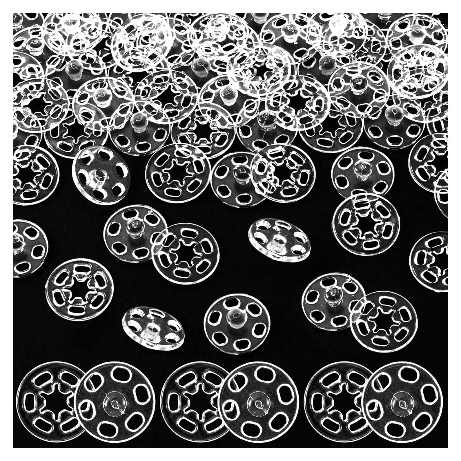 Kit de Botones de Presión Transparentes PAGOW - 30 Conjuntos 15mm