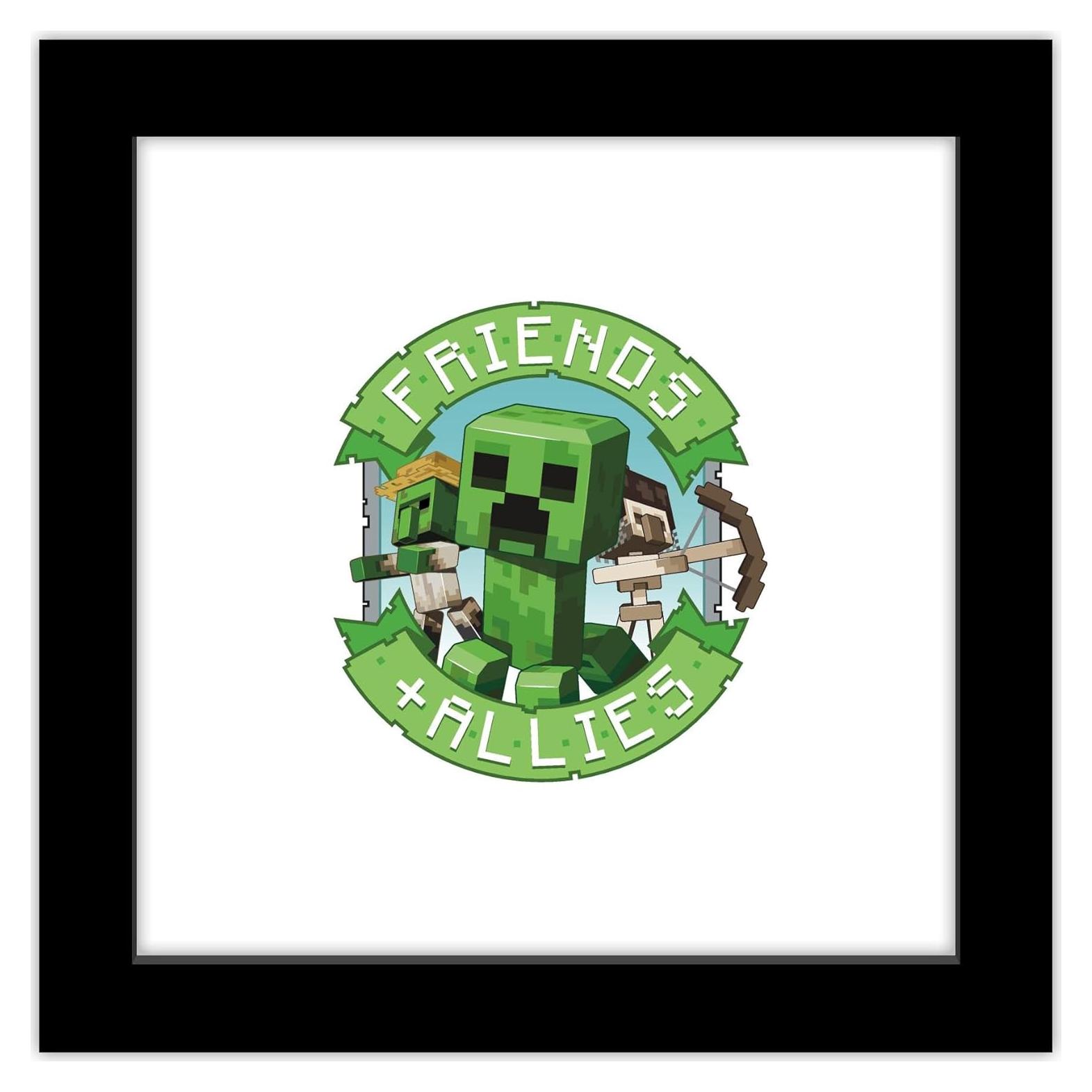 Arte de Pared Gallery Pops Minecraft: Legends - Marco Negro 30.48 cm
