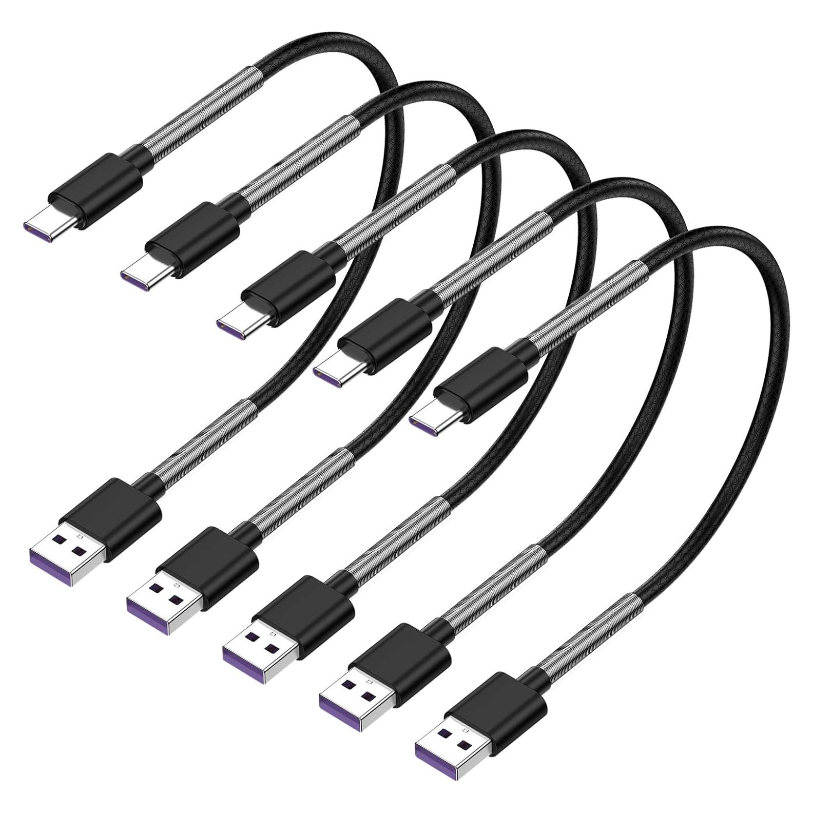 Cable USB Tipo C 5Pack CyvenSmart 1ft Carga Rápida 3A