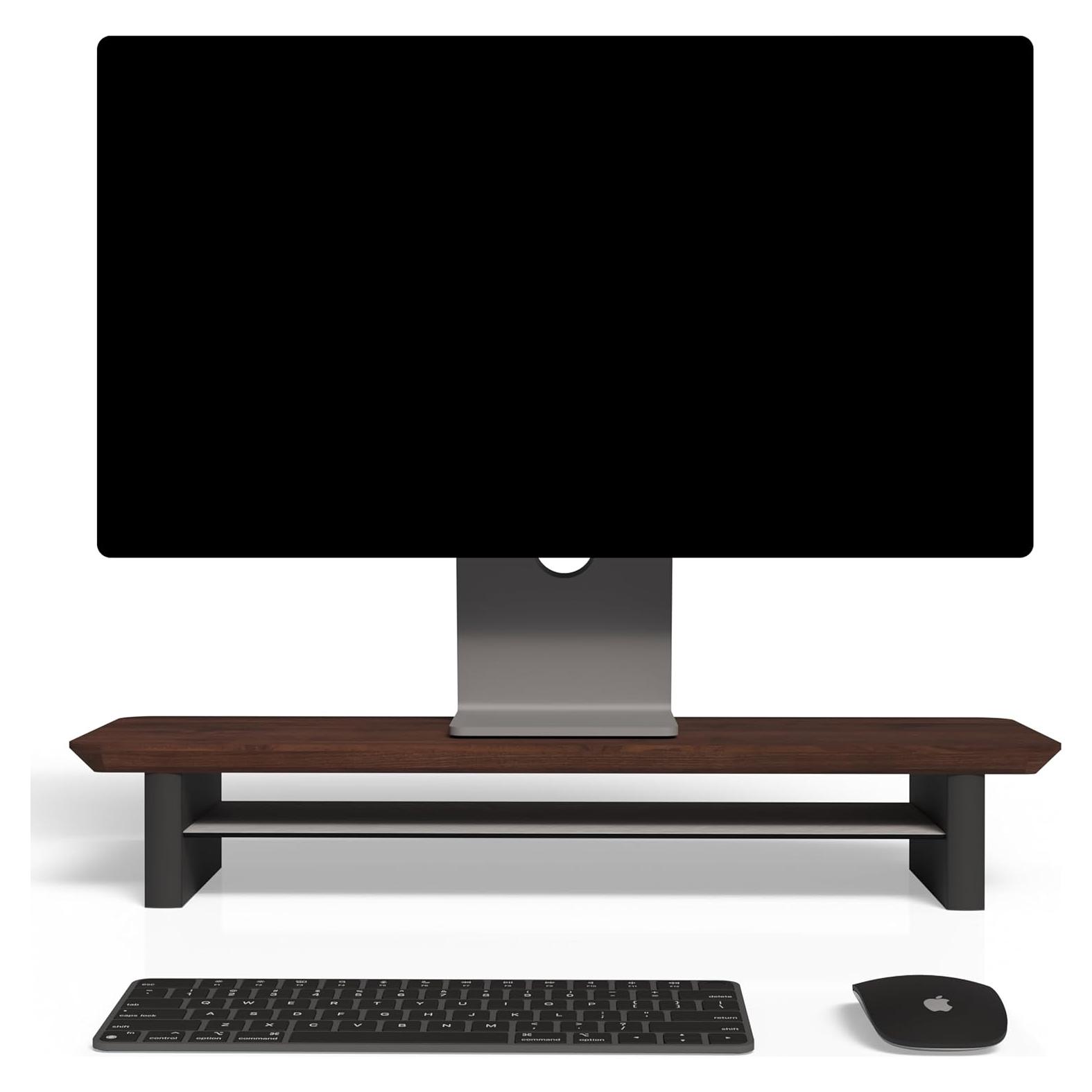 Soporte de Escritorio para Monitor Ameosba Mini Nuez Oscura