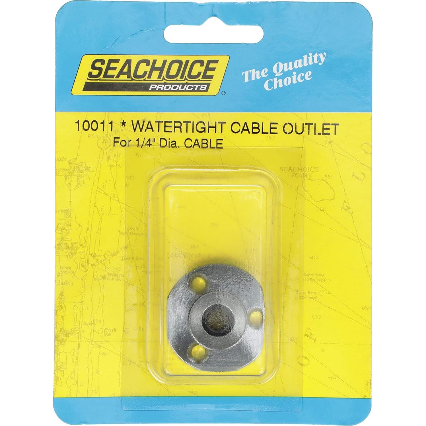 Salida de Cable Seachoice 1/4" Latón Cromado a Prueba de Agua