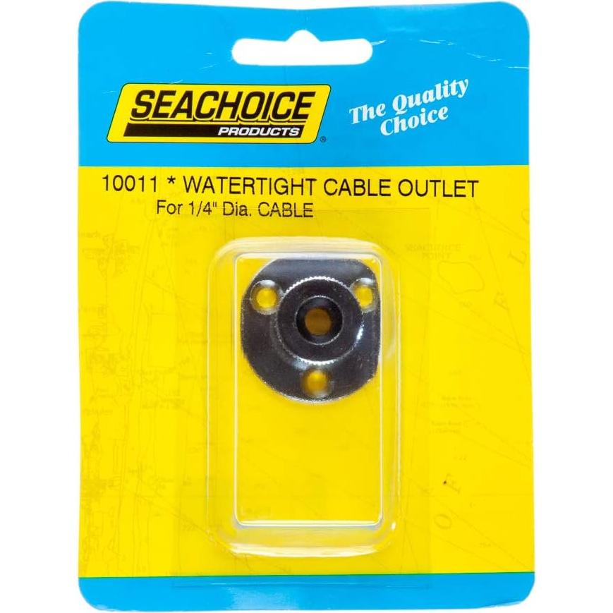 Salida de Cable Seachoice 1/4" Latón Cromado a Prueba de Agua