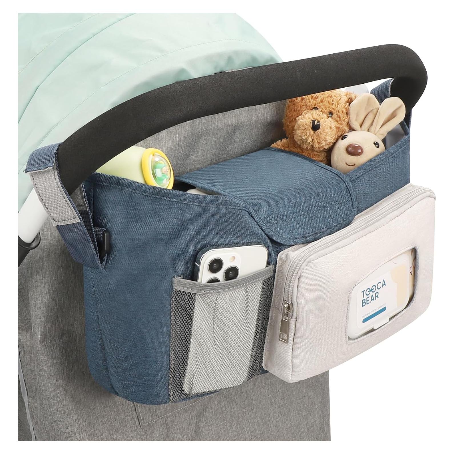 Organizador Universal para Carriola Accmor con Soporte para Taza Aislado Azul