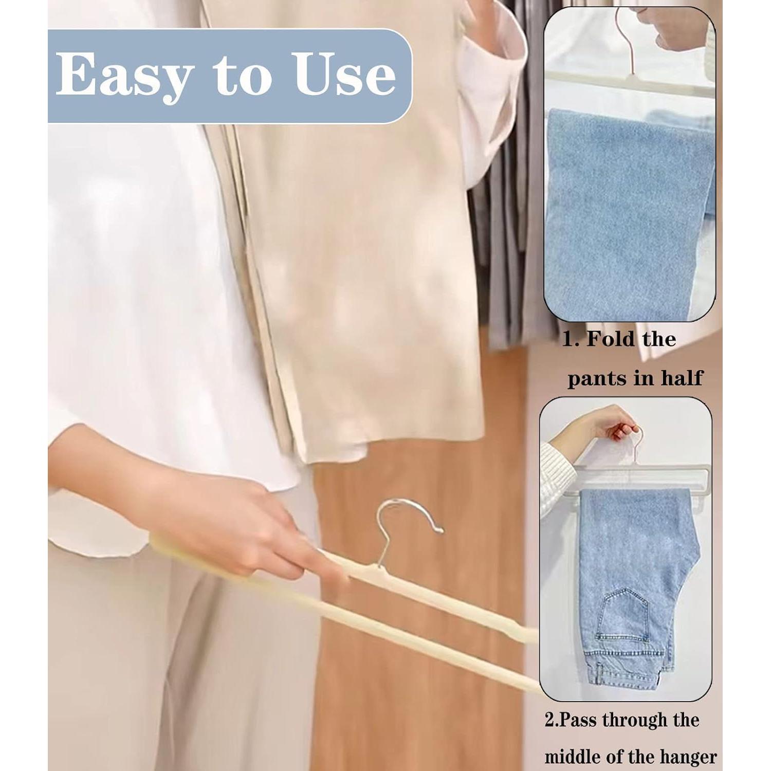 Perchas de Terciopelo Antideslizantes WJWSKI - Paquete de 20