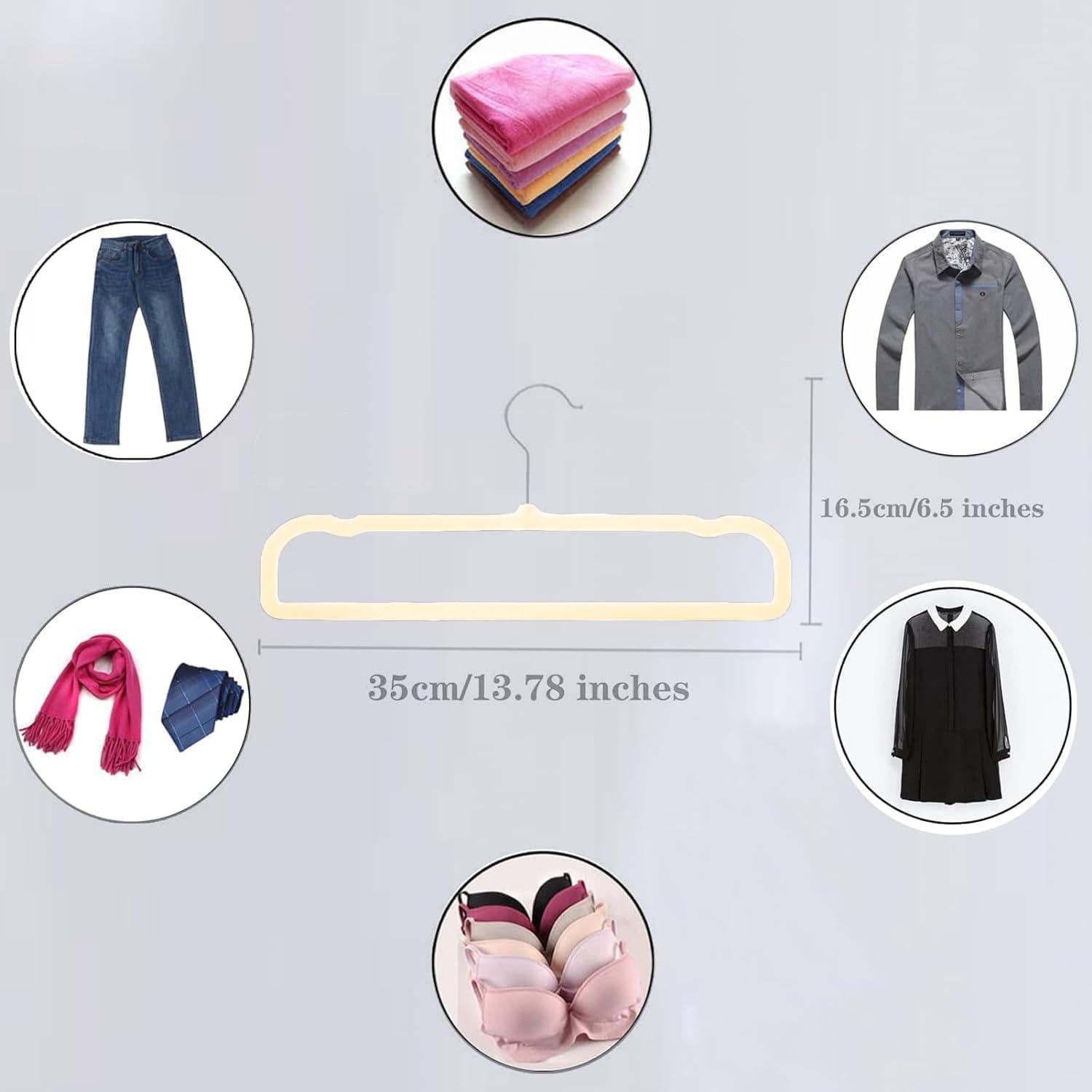 Perchas de Terciopelo Antideslizantes WJWSKI - Paquete de 20