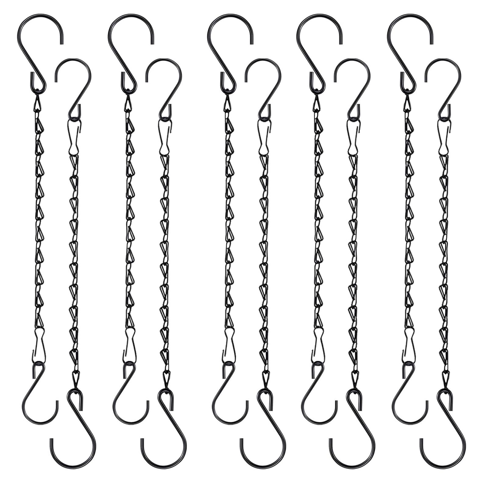 Cadena Colgante de Plantas Fetanten 10 Pulgadas Negra 10 PCS