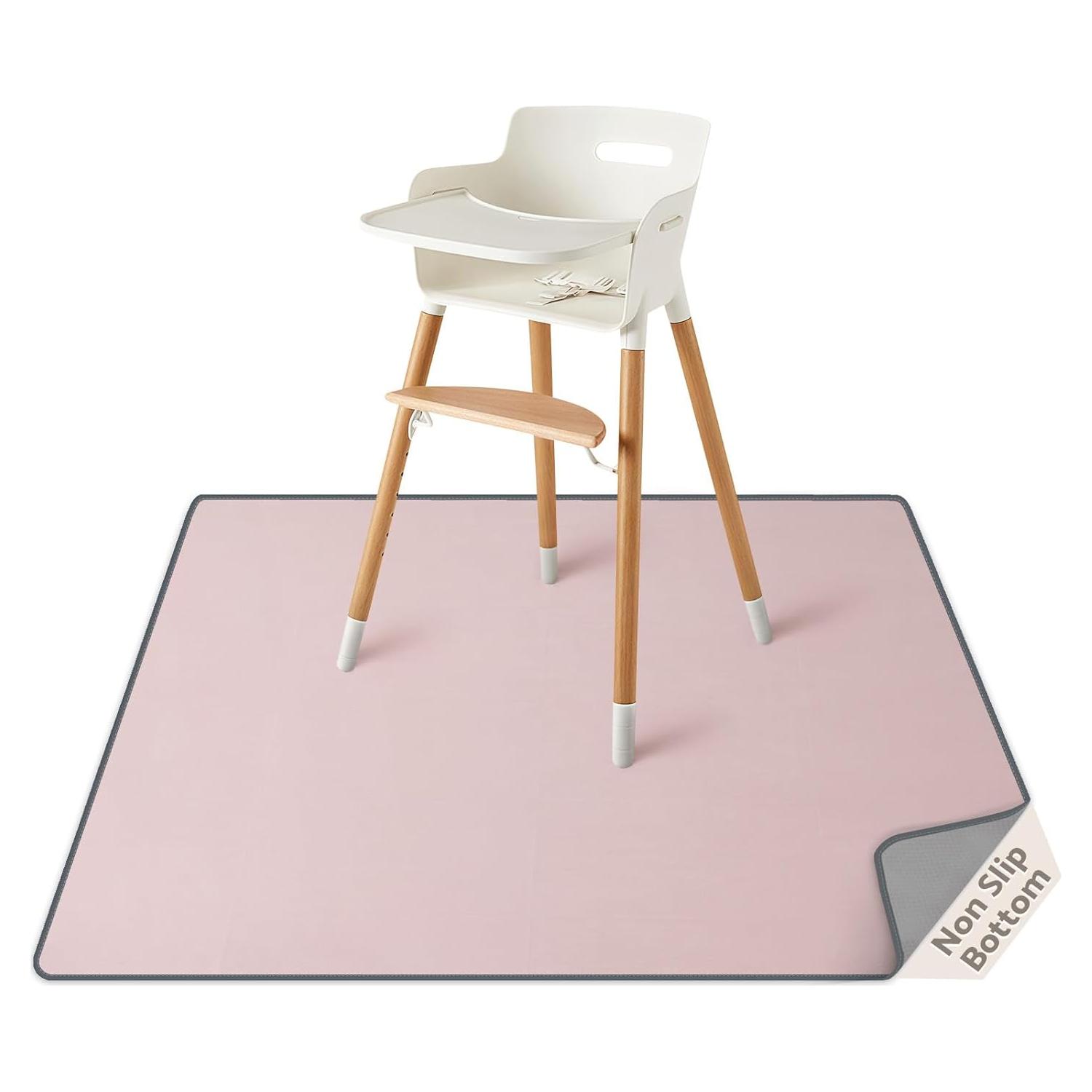 Alfombra Antisalpicaduras Diario Feliz Rosa Pálido 128x128 cm