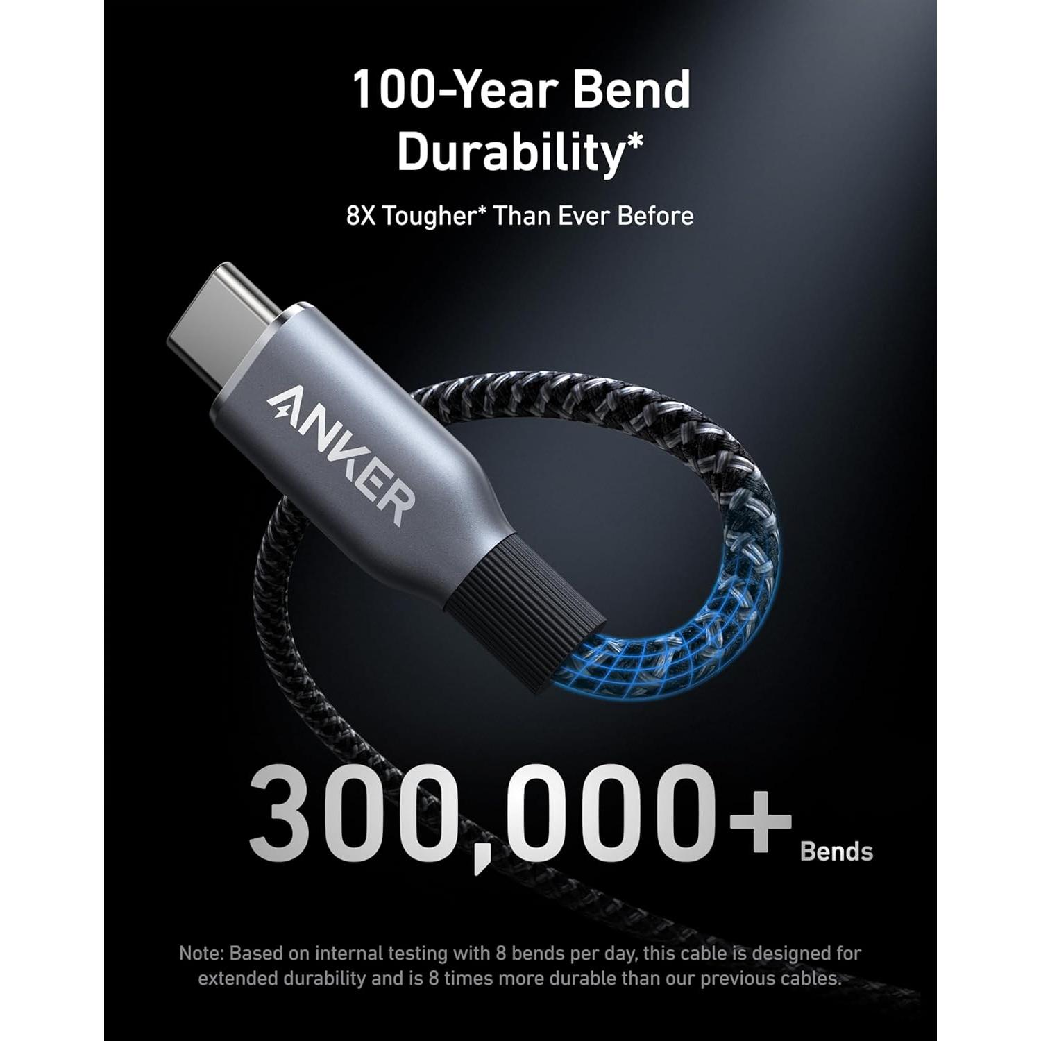 Cable USB C a USB C Anker Prime 240W 30.48 cm Trenzado Reciclado