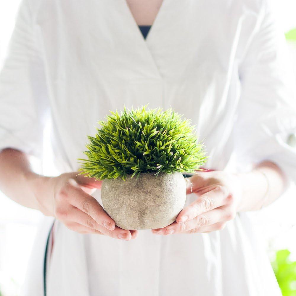 Set de 3 Plantas Artificiales Mini Opps con Maceta Gris 11.9cm