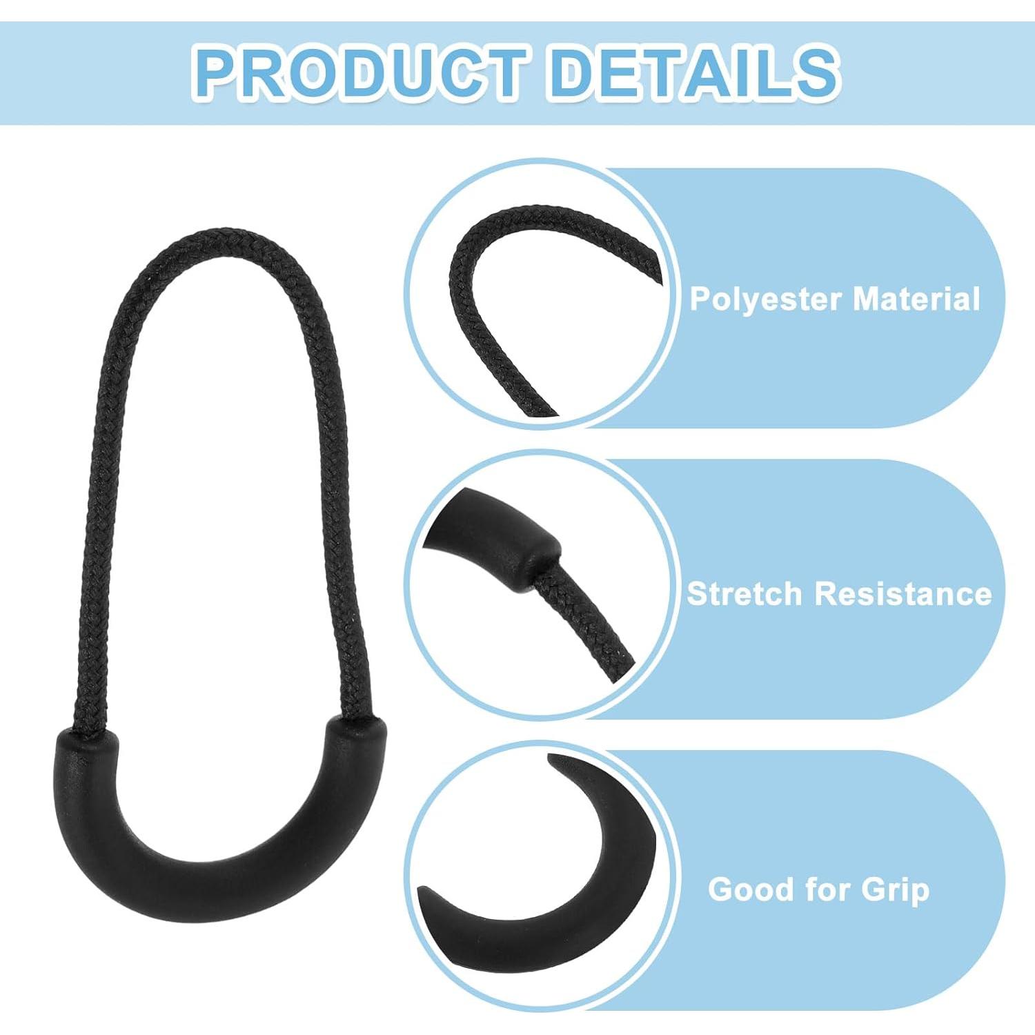 Tiradores de Cremallera uxcell 8Pcs Reemplazo Negro 63.5mm