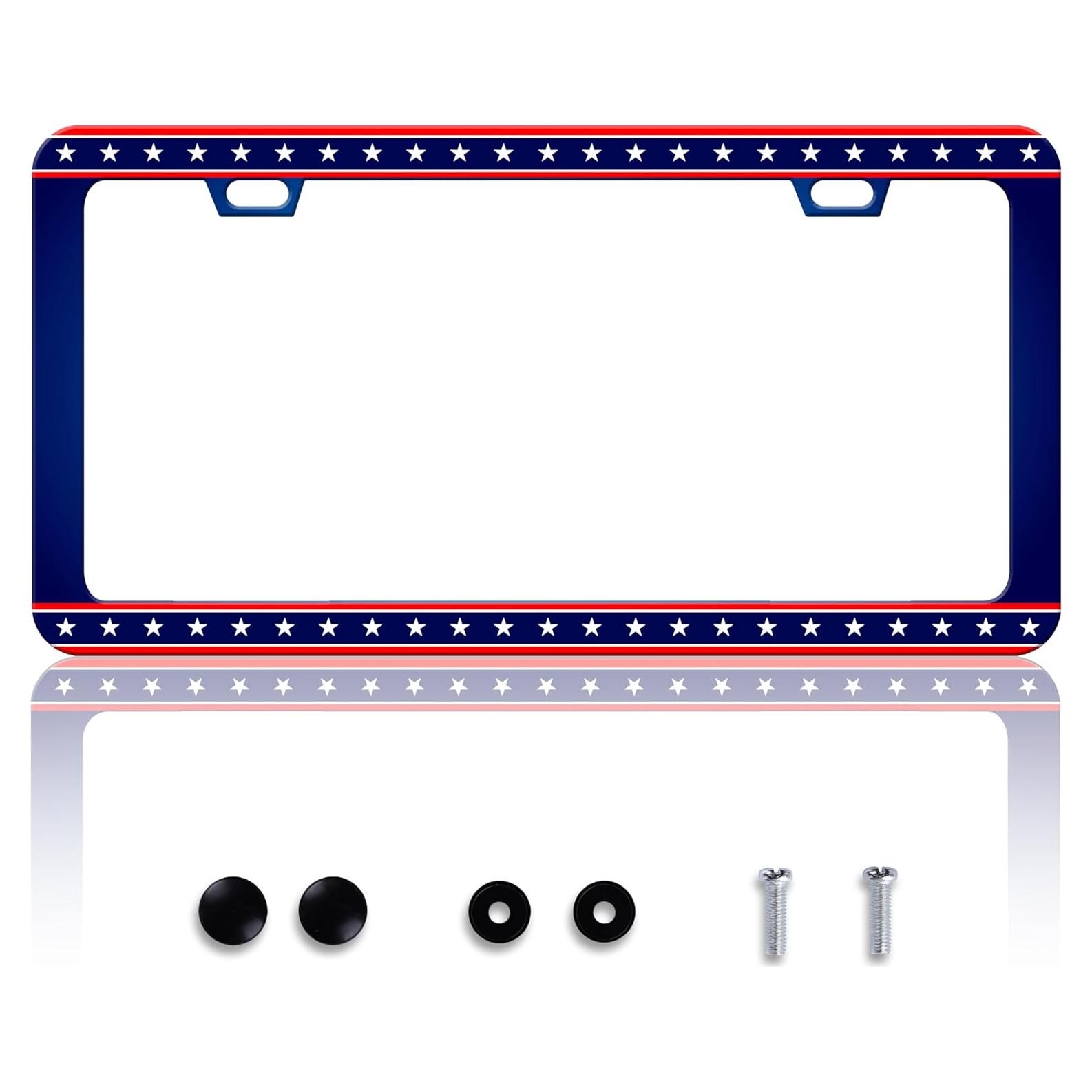 Marco de Placa de Licencia de Acero Inoxidable HOWKWAWY 30.48x15.24cm