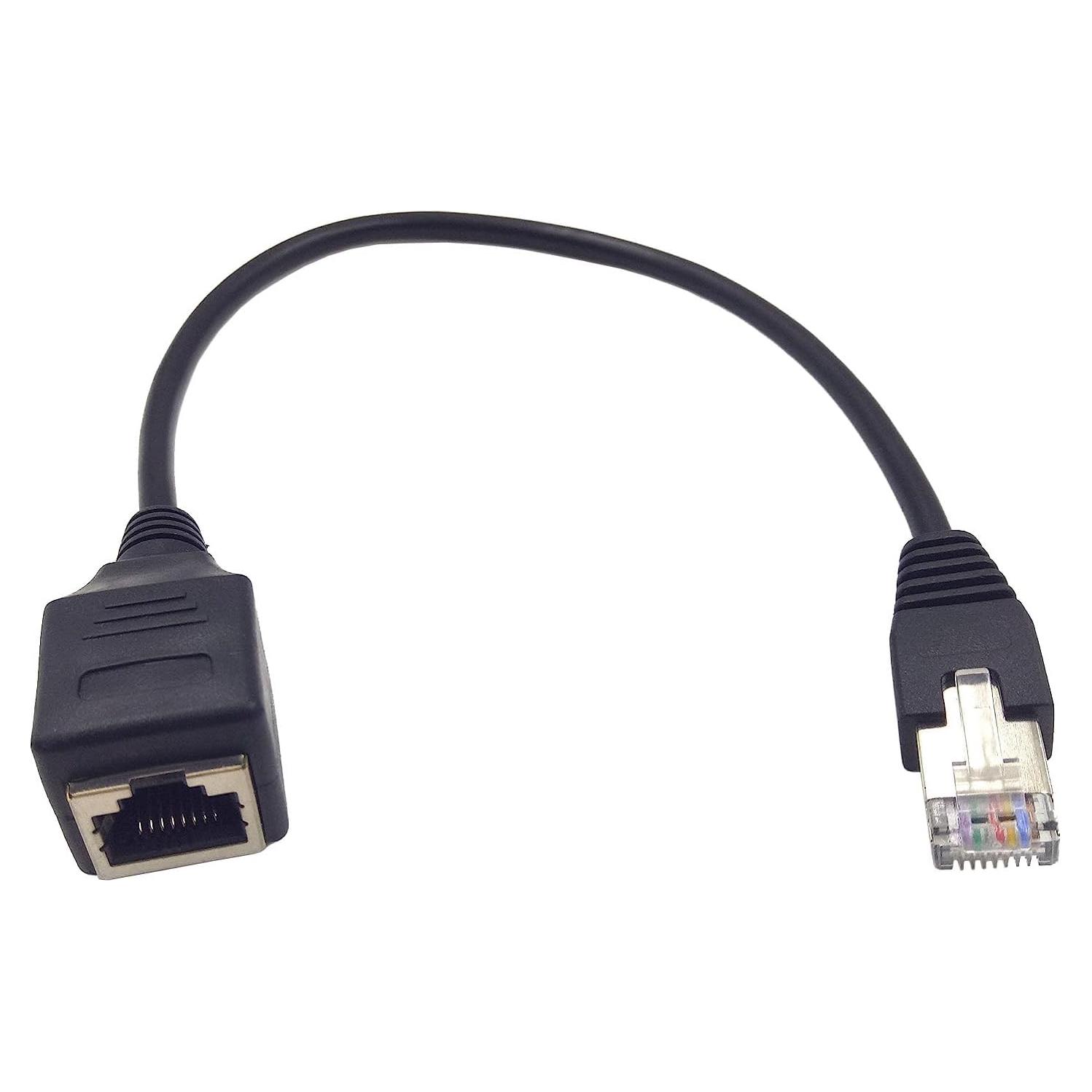 Cable de Extensión Ethernet Cat6 Haokiang RJ45 Macho a Hembra 30.48 cm