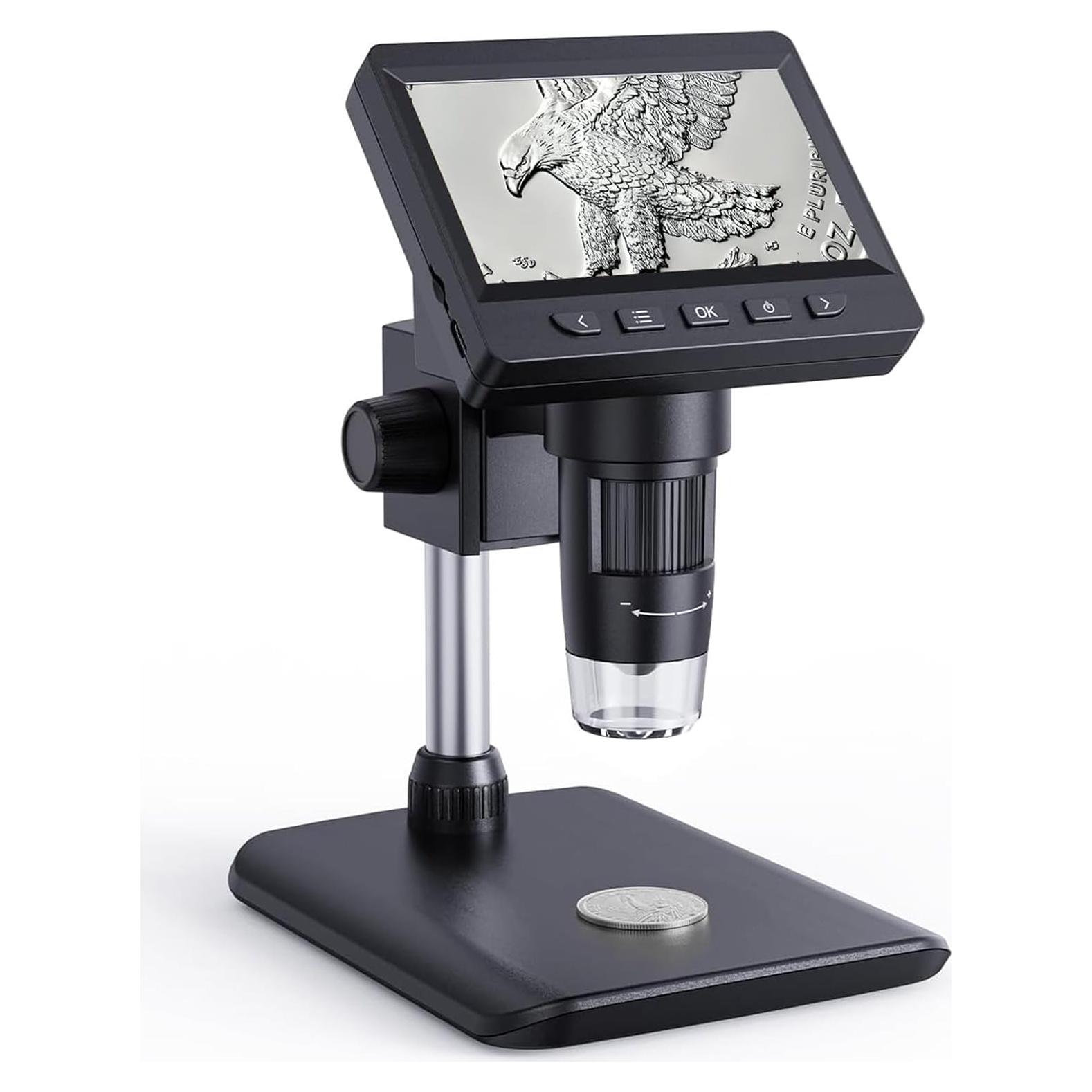 Microscopio Digital AOPICK 1000X con Pantalla LCD 4.3" - Negro