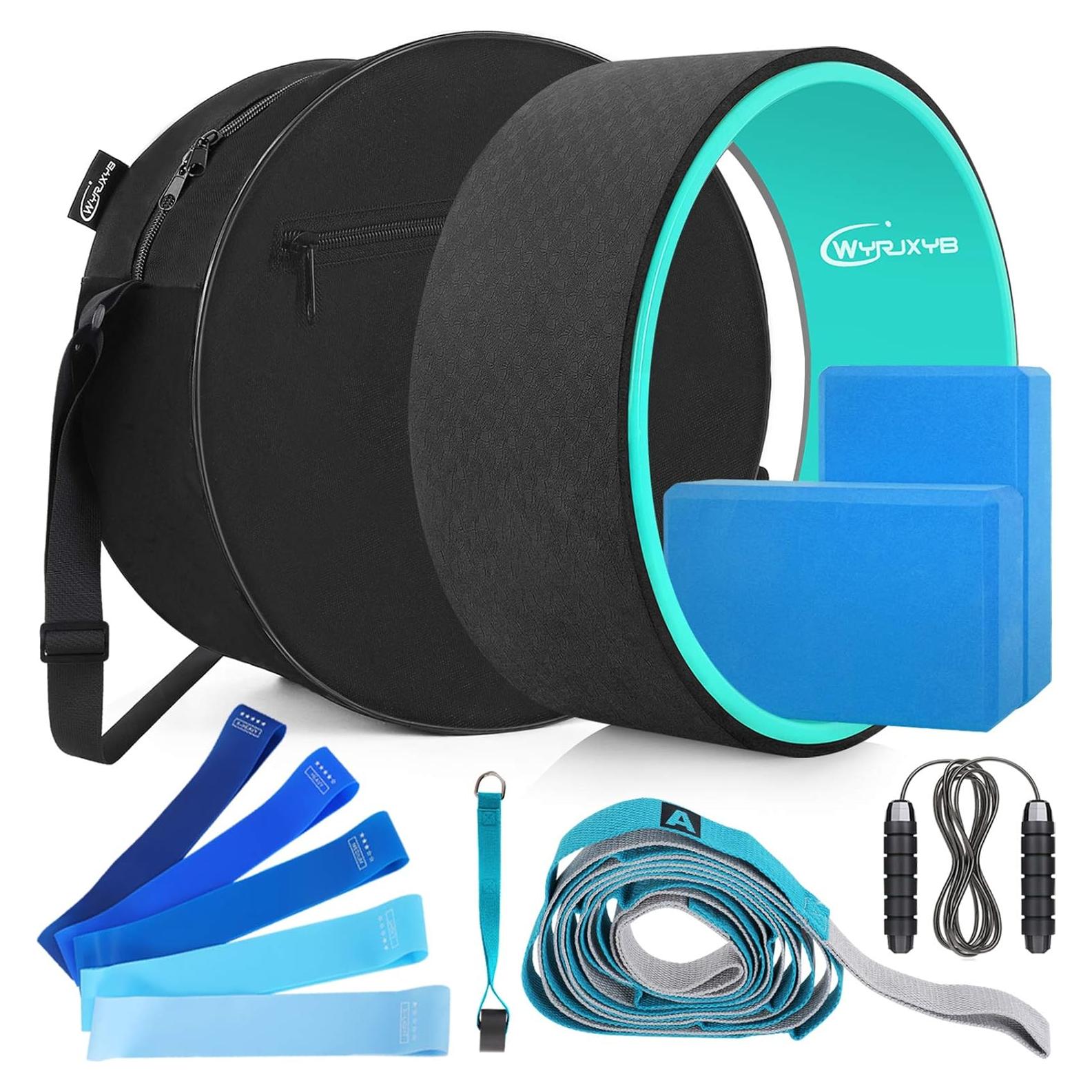 Kit de Yoga 11 en 1 WYRJXYB - Rueda, Bloques, Bandas y Más