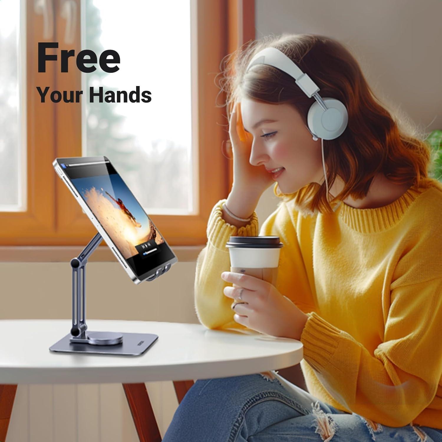 Soporte para Tableta UGREEN 360° Aluminio Ajustable Gris