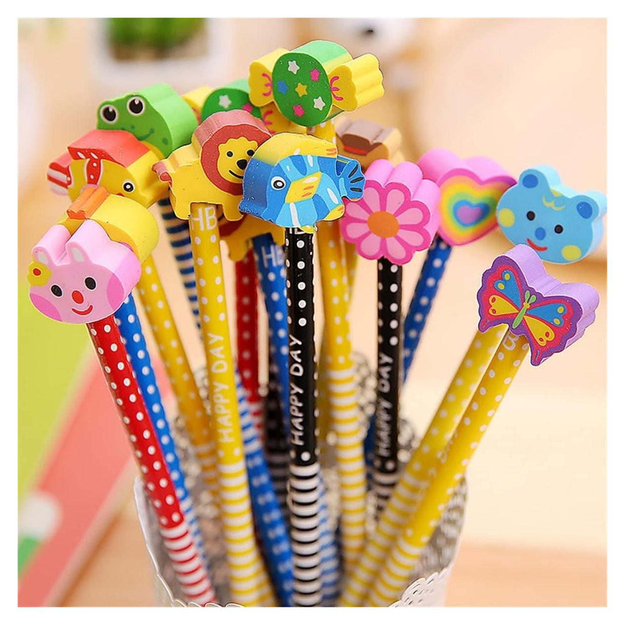 Paquete de 20 Lápices de Borrador Yansanido 18.5 cm Aleatorios