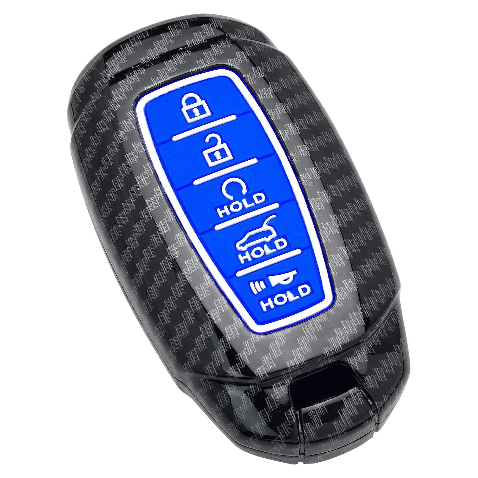 Funda de Llave Inteligente Hyundai 5 Botones Silicona Azul