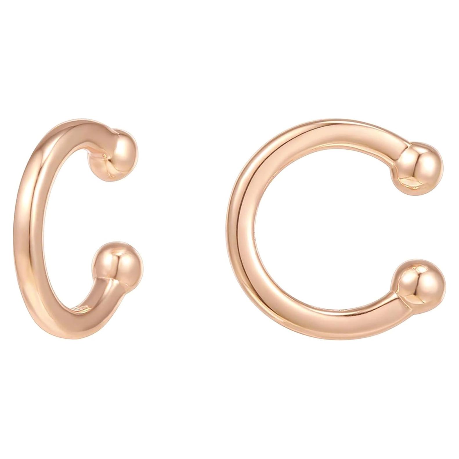 Aretes Huggie Redondos PAVOI de Plata Esterlina 925 Baño Oro 14K