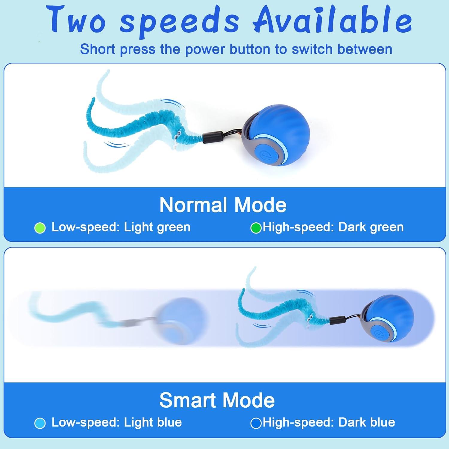 Bola Interactiva para Gatos BABORUI - Juguete Recargable Azul