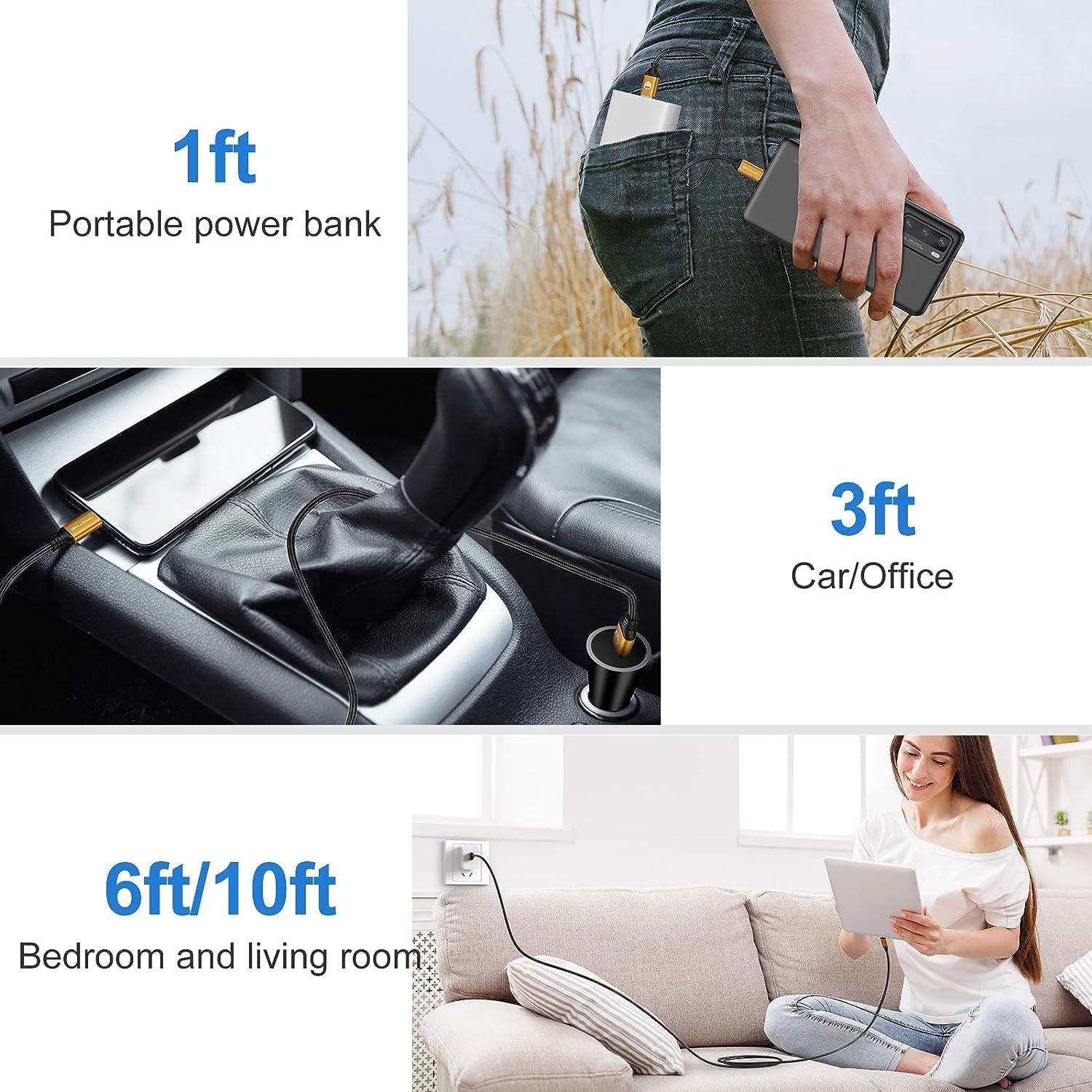 Cable USB Tipo-C SMALLElectric 5pack 30cm Carga Rápida 3A