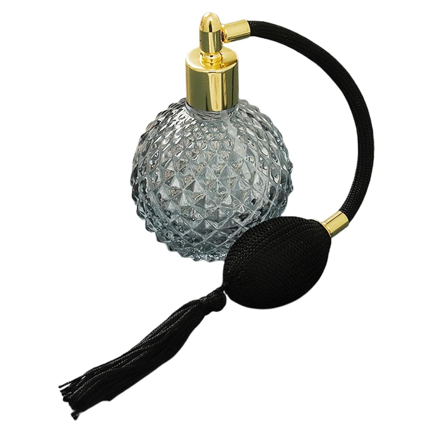 Botella de Perfume Vintage 100ml Topxome Vidrio Negro