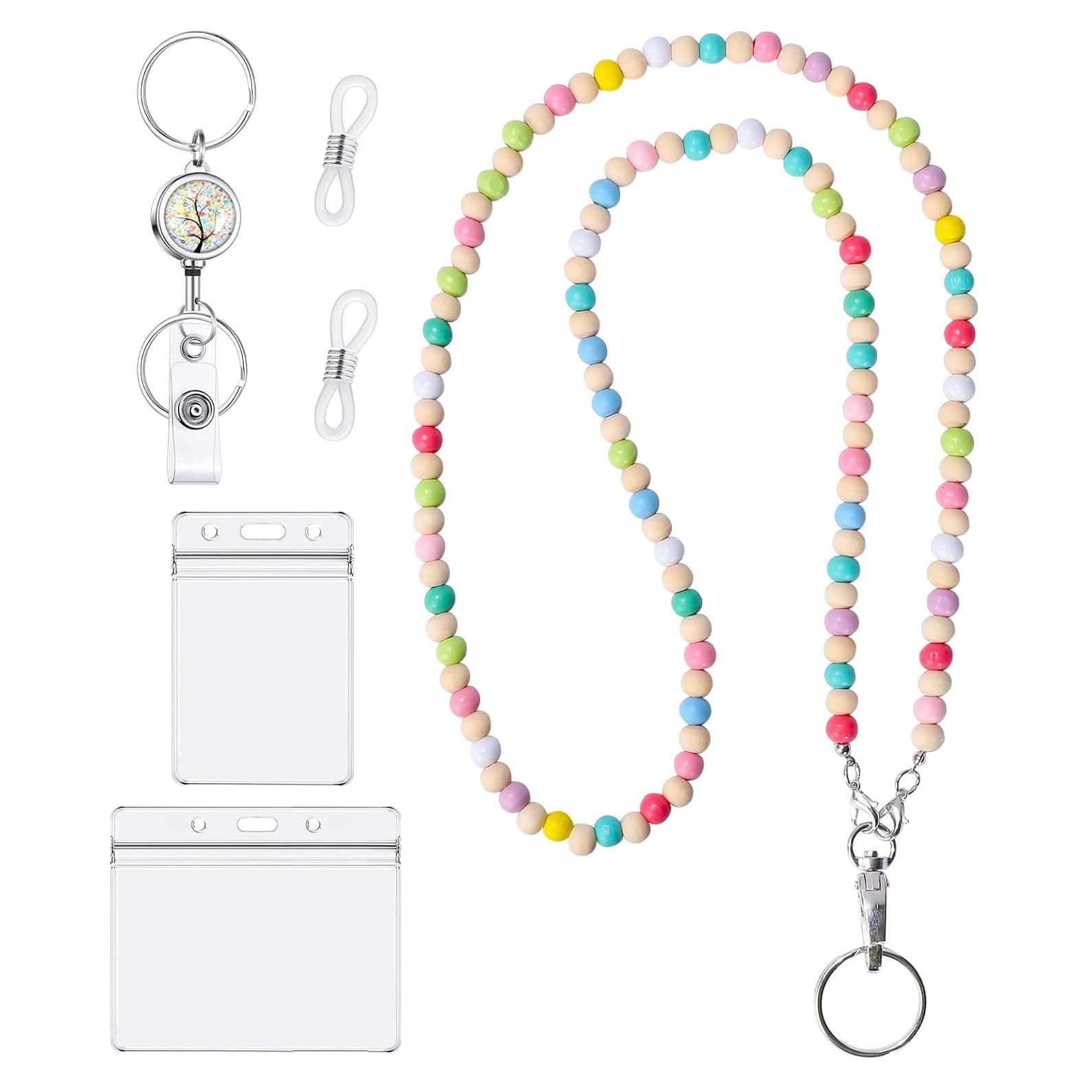 Lanyard Retráctil BESARME con Portatarjetas Colorido 41 cm