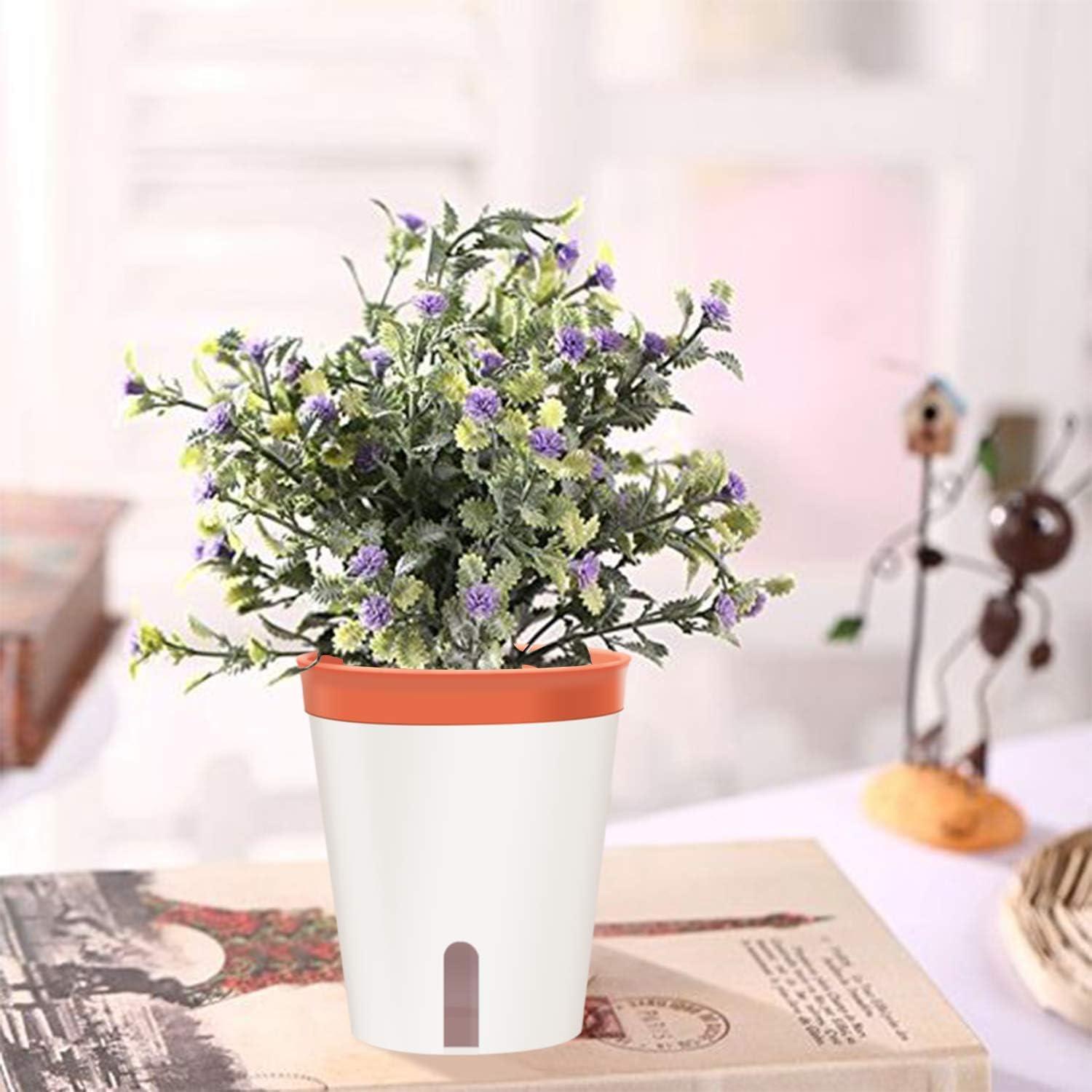 Juego de 6 Macetas Rectangulares Autorriego GardenBasix Arcilla