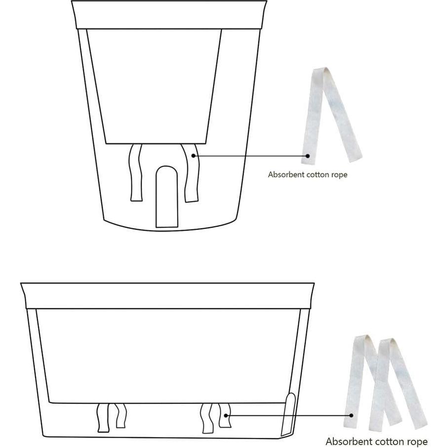 Juego de 6 Macetas Rectangulares Autorriego GardenBasix Arcilla