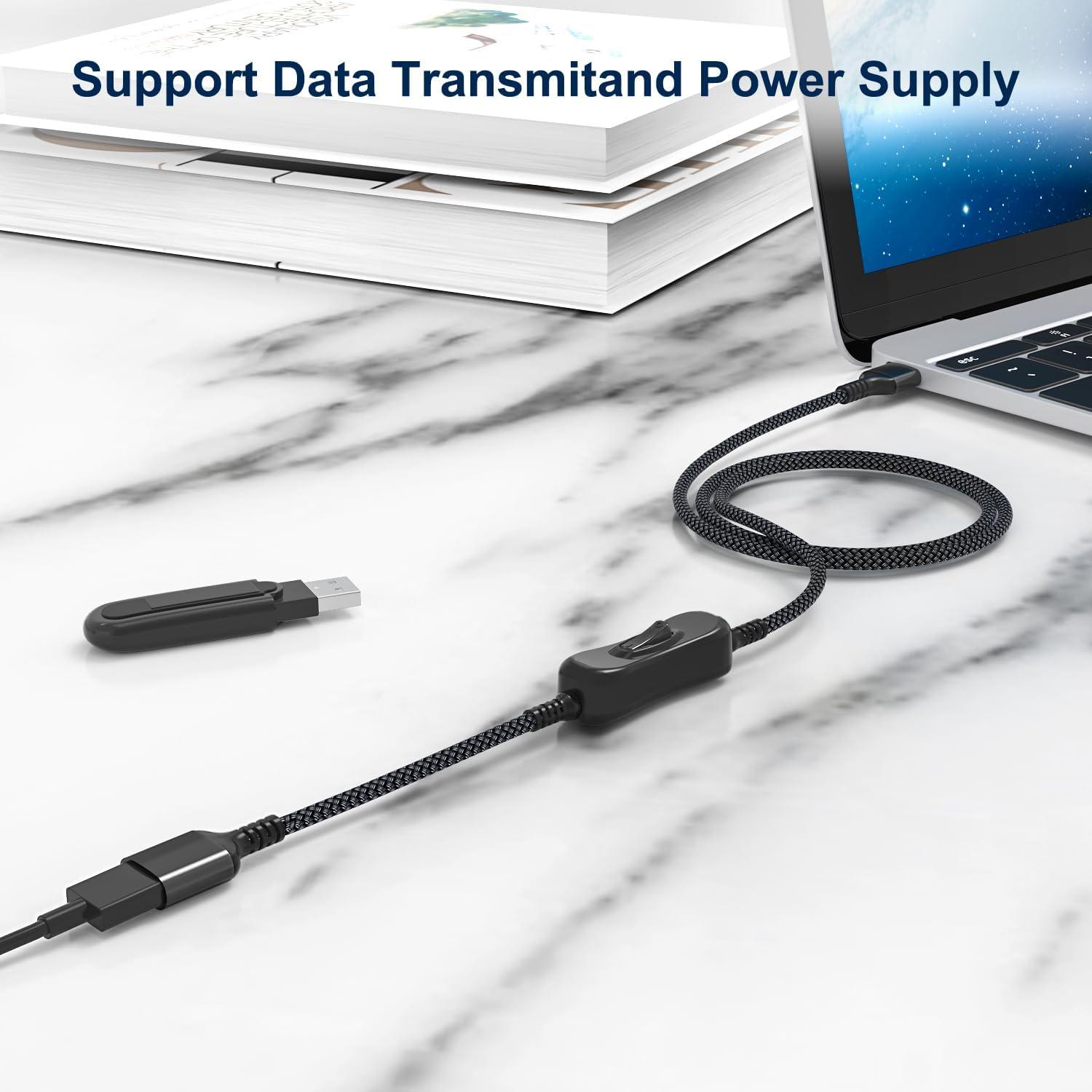 Cable USB On/Off Itramax 1FT Negro con Interruptor para PC y TV